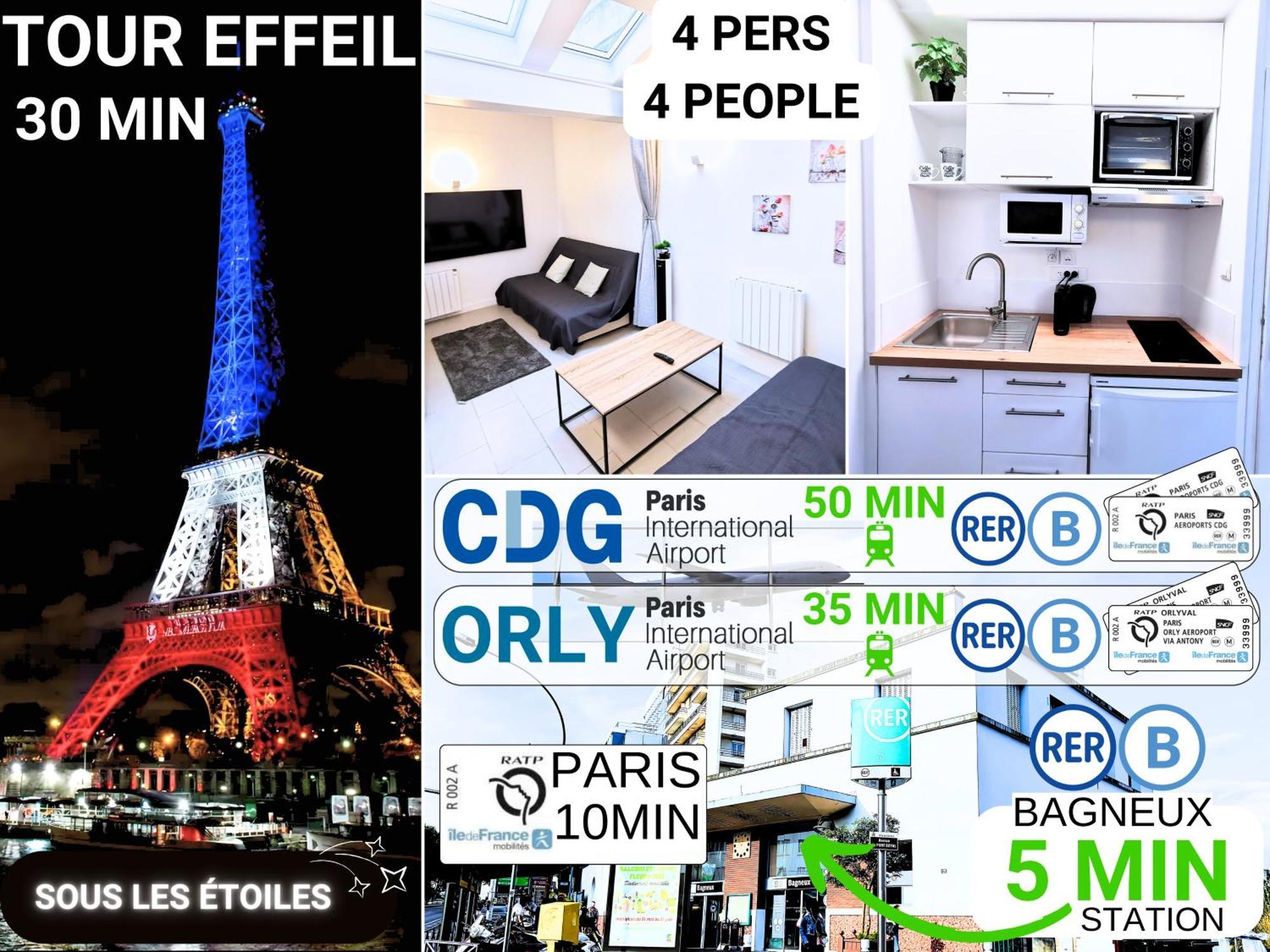 Bagneux Paris Rer B Confort Netflix Cachan Exterior photo